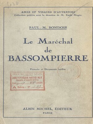 cover image of Le Maréchal de Bassompierre (1579-1646)